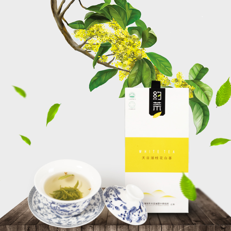 天目湖桂花白茶 约茶 溧阳白茶特产花茶特级50g