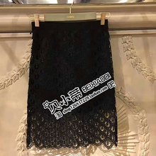 欧时力新式2017新女夏装正品代购镂空绣花包臀裙半身裙1JY2070230