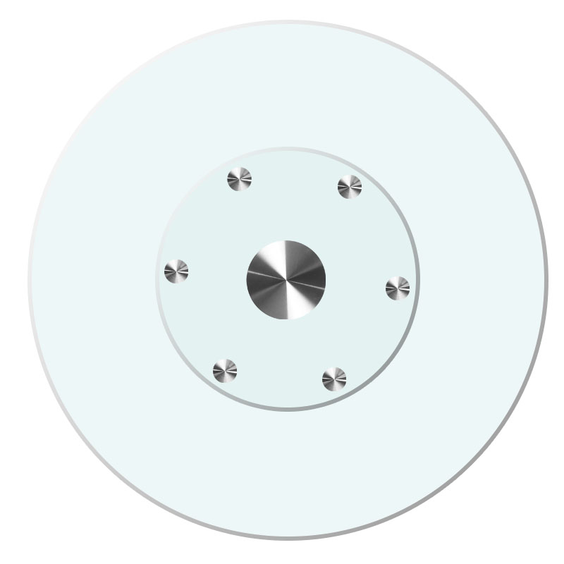 餐桌转盘钢化玻璃家用大圆桌转盘底座台面饭桌转盘圆桌面转盘