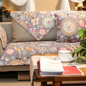 美式全棉布艺沙发垫