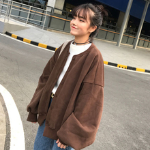 百搭宽松灯笼袖 卫衣原宿bf风学生外套女上衣秋装 韩版 2017春秋新款