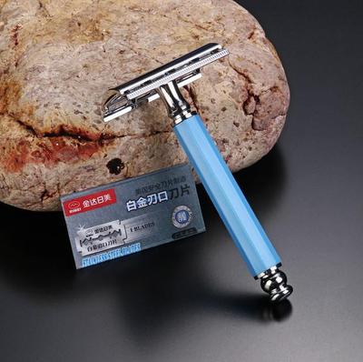 日美精品双面老式手动不锈钢剃须刀 实用剃刮胡刀架a2019老款经典