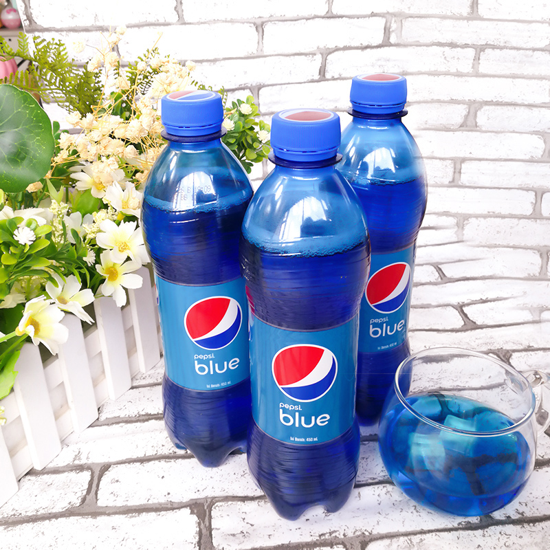 巴厘岛蓝色可乐百事蓝可乐450ml*12瓶*2箱共24瓶团购pepsi blue