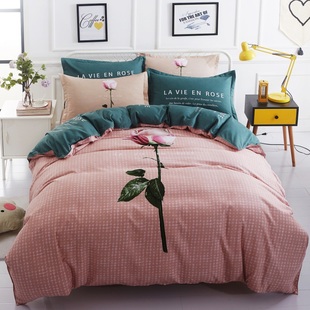 床上四件套纯棉全棉家纺冬季床上用品色1.5m1.8/2.0m床单双人被罩