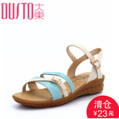 DW16X3529A 大东夏季舒适中跟坡跟搭扣女鞋 天天特价 凉鞋 DUSTO