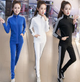 2017新款女装长袖运动套装女款秋韩版休闲卫衣两件套女运动服春秋