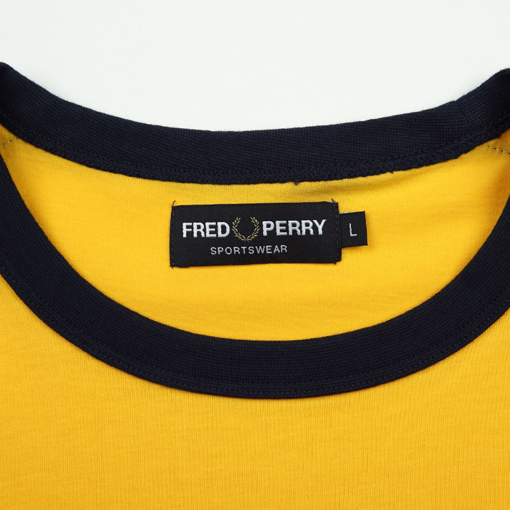 fred perry男装经典时尚潮流撞色滚边圆领短袖t恤fpxtem6347xm7