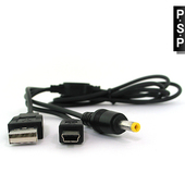 充电数据线 二合一线 USB数据线 2000 PSPe1000 1000 索尼psp3000