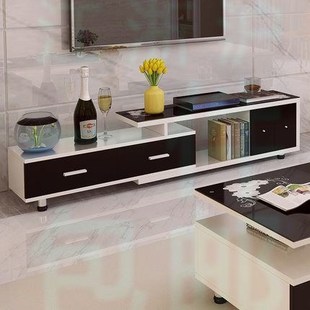 创意客厅电视柜简约现代钢化玻璃电视机柜茶几组合小户型家具柜子