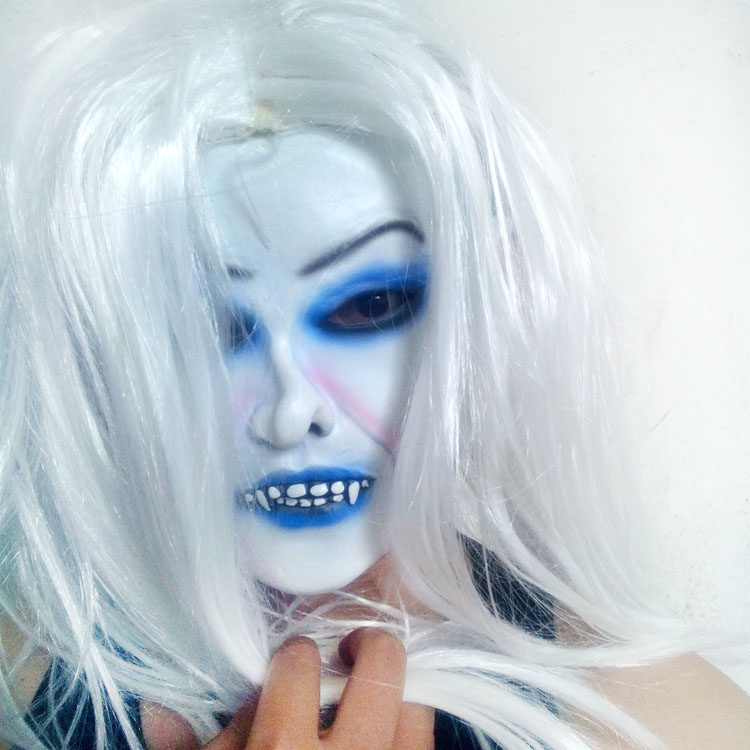 整人面具恶搞整人恐怖面具吓人面具鬼脸整蛊玩具长发女鬼白发魔女