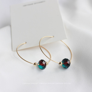 奥地利水晶圆形耳环