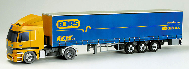 [777纸模型]mb actros 1843 ls plachtovy naves货柜卡车 1:32