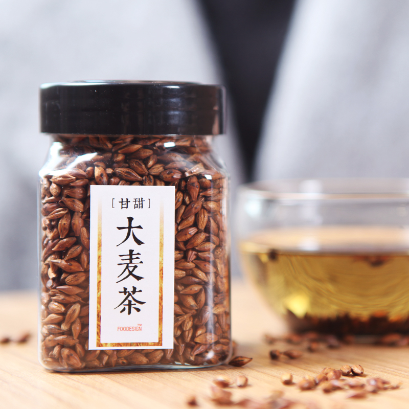 原味大麦茶烘焙型 特级大麦花草茶茶叶 大肚子养生茶140g罐装包邮