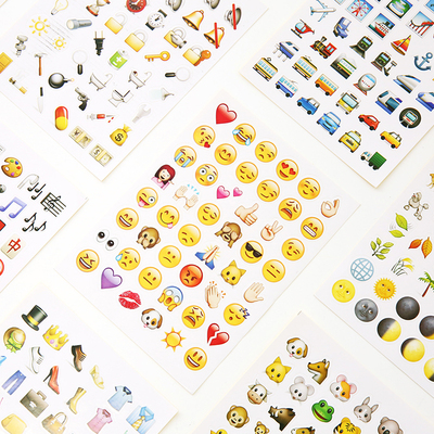 多款emoji表情贴纸包套装 含1300个表情 手帐日记装饰可表情贴纸