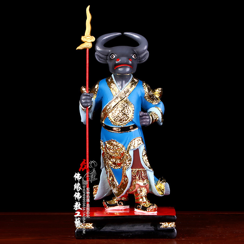 包邮牛头马面像牛头神像马面神像树脂佛像摆件地府阴神12英寸