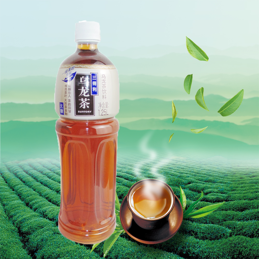 新货三得利无糖乌龙茶1.25l12瓶1250ml去油腻茶 江浙沪皖包邮