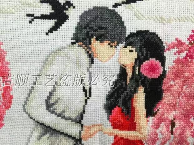 纯手工绣好的十字绣成品幸福约定 一生牵你的手成品包邮