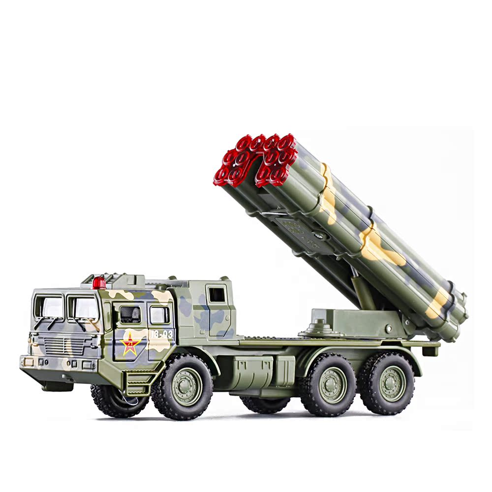 嘉业新品 地空防空导弹火箭发射车 儿童军事卡车合金汽车模型玩具