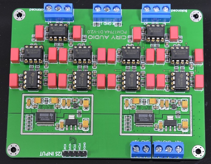 hifi 并联pcm1794a解码板 dac核心板 24bit 192khz v2.0镀金版