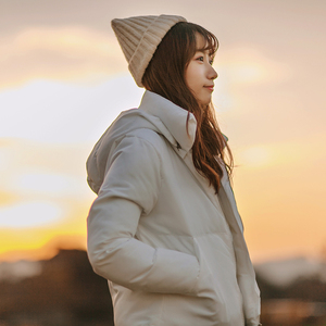 短款轻便可拆卸连帽棉衣