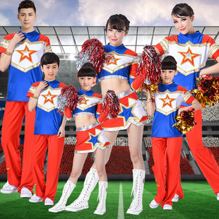 男女啦啦队服装啦啦操服装健美操成人儿童表演