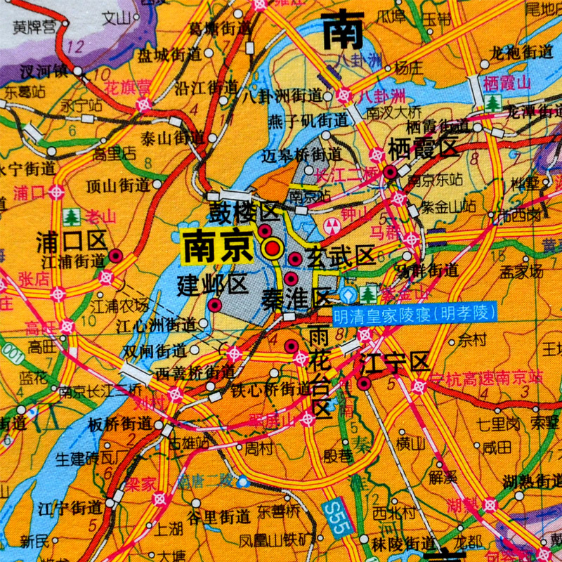 2016 新版江苏省地图挂图 江苏交通地图 1.1米x0.8米图片