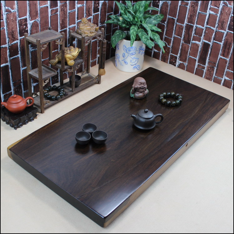 黑檀木茶盘茶具特价包邮整块实木原木红木 功夫茶具茶海 月牙平板