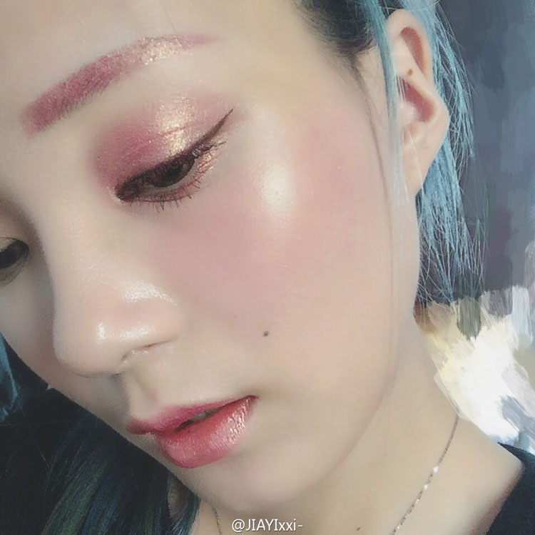 人鱼姬色眼影粉 Rose闪粉珠光金粉色桃花妆腮