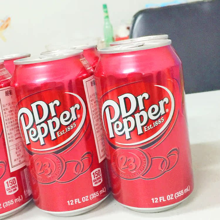 美国原装进口dr pepper 可乐饮料胡椒博士原味355ml汽水12瓶包邮