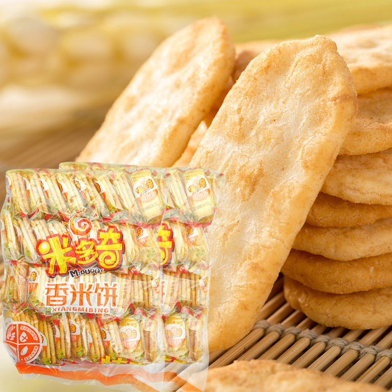米多奇仙贝香米饼雪饼438g*2袋休闲膨化食品饼干早餐零食大礼包