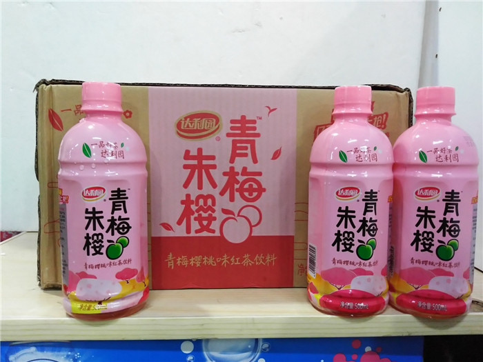 新品上市 樱桃味红茶达利园青梅朱樱樱桃味红茶饮料500ml*15瓶