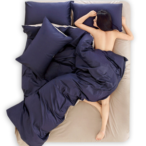 纯色全棉裸睡四件套