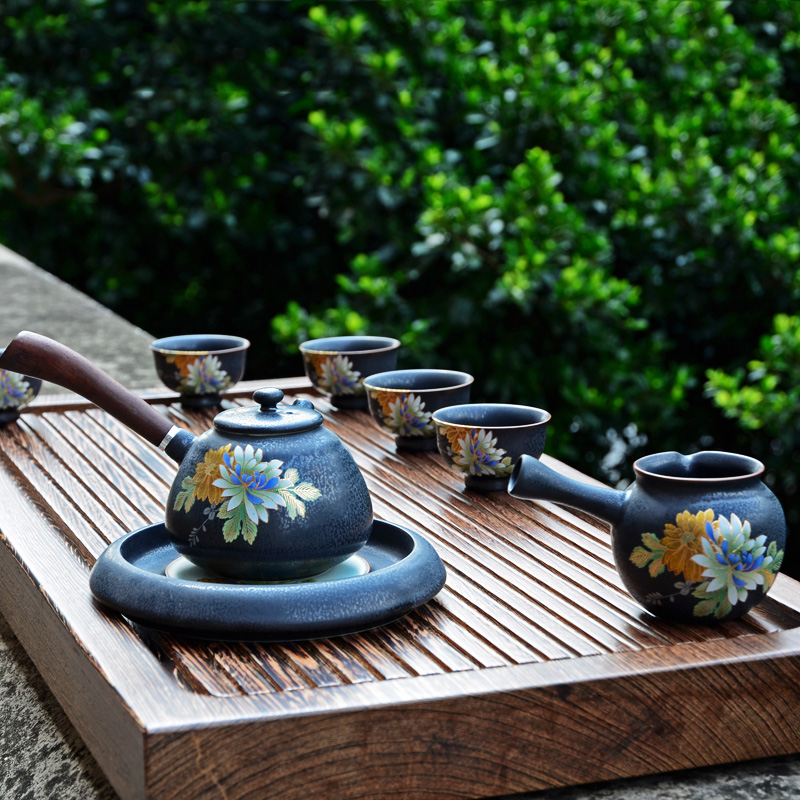 高档茶具套装礼盒装 家用精品陶瓷功夫茶整套 精美侧把壶瓷器礼品