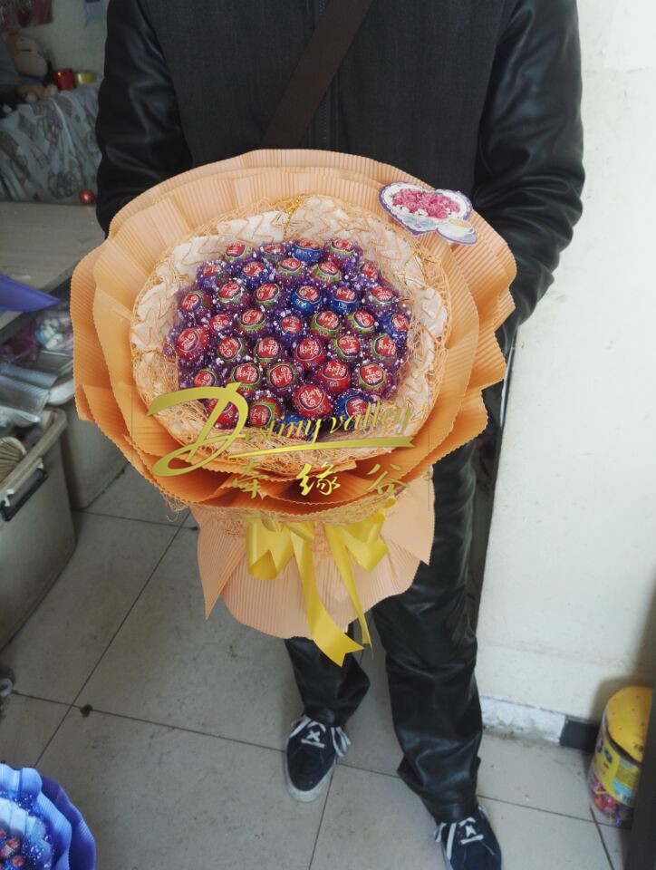 包邮99颗棒棒糖花束正品真知棒卡通糖果生日毕业礼物送圣诞节预定