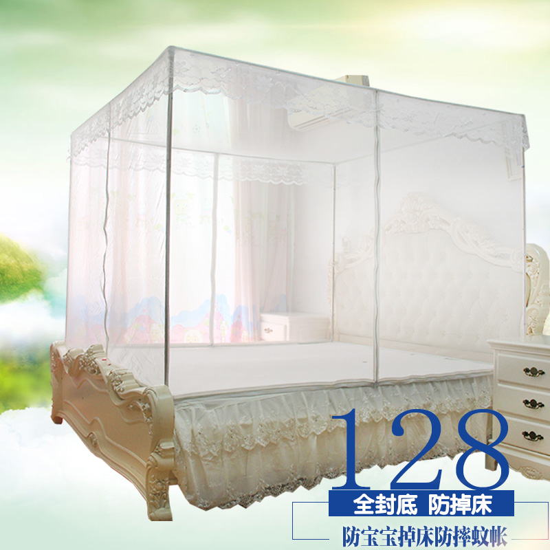8m米方顶坐床式蒙古包有全底三开门拉链蚊帐价格