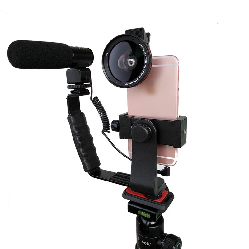 手机采访支架视频直播支架 手机话筒安装支架