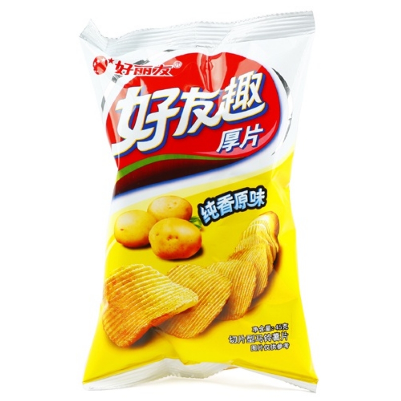 【天猫超市】好丽友 好友趣纯香原味45g/袋 膨化薯片休闲零食