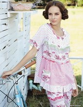 新款 32213 梭织全棉睡衣家居服套装 玉茄子2016夏季特价 专柜正品
