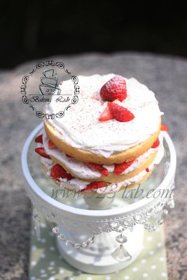 923bakinglab 草莓夹心蛋糕生日奶油蛋糕创意鲜奶三层裸蛋糕上海