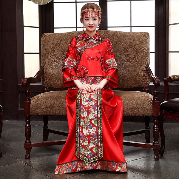 热销旗袍 婚纱旗袍秀禾服敬酒服龙凤褂中式礼