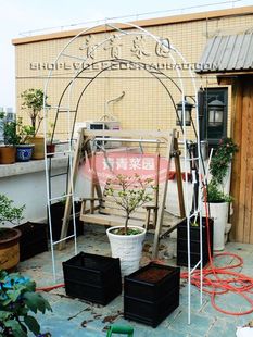 瓜豆爬藤架 铁艺拱门花架 拱架 爬藤花架拱型架铁