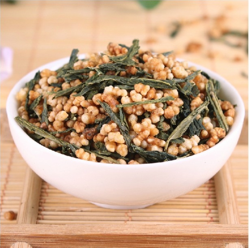 500g批发正宗玄米茶特级日本原装进口蒸青绿茶韩国茶