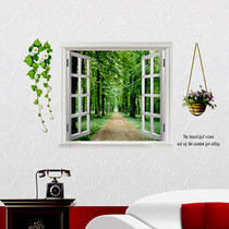假窗墙贴卧室温馨浪漫床头墙贴画 创意家居客厅背景墙纸房间装饰