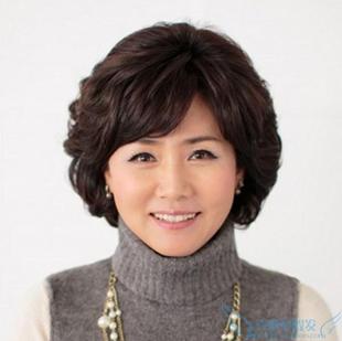 整顶中老年假发 女士短发卷蓬松短卷发妈妈阿姨假发jiafa头套包邮