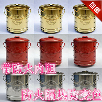 烧纸桶加厚不锈钢烧宝桶聚宝桶化金桶焚化炉元宝桶元宝炉烧纸钱桶