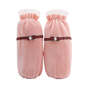 韩版冬季长款卡通毛绒袖套