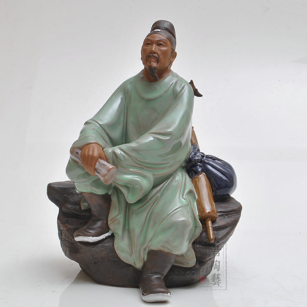 中国古代名医人物药王 孙思邈 陶瓷工艺品摆设神医 人物雕塑摆件