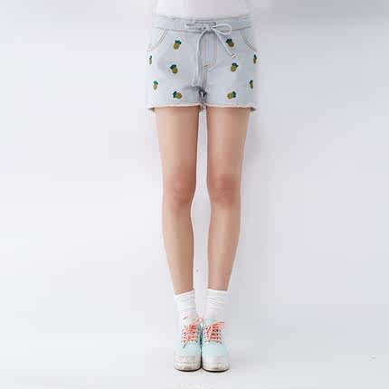 魂牵网-- <em>2015夏季</em>新款牛仔裤<em>短裤女</em>韩版潮低