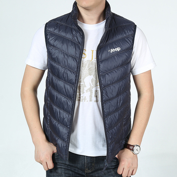 AFS JEEP秋冬装正品轻薄款<em>羽绒马甲男</em>宽松羽