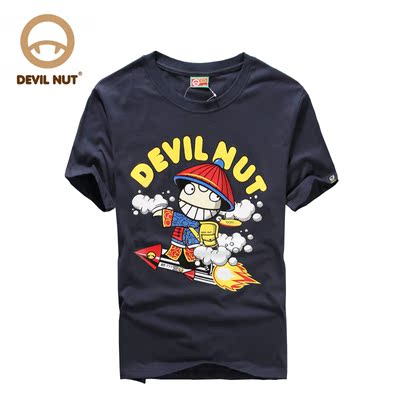专柜正品恶魔devil nut果实火箭僵尸修身男女情侣休闲宽松短袖t恤